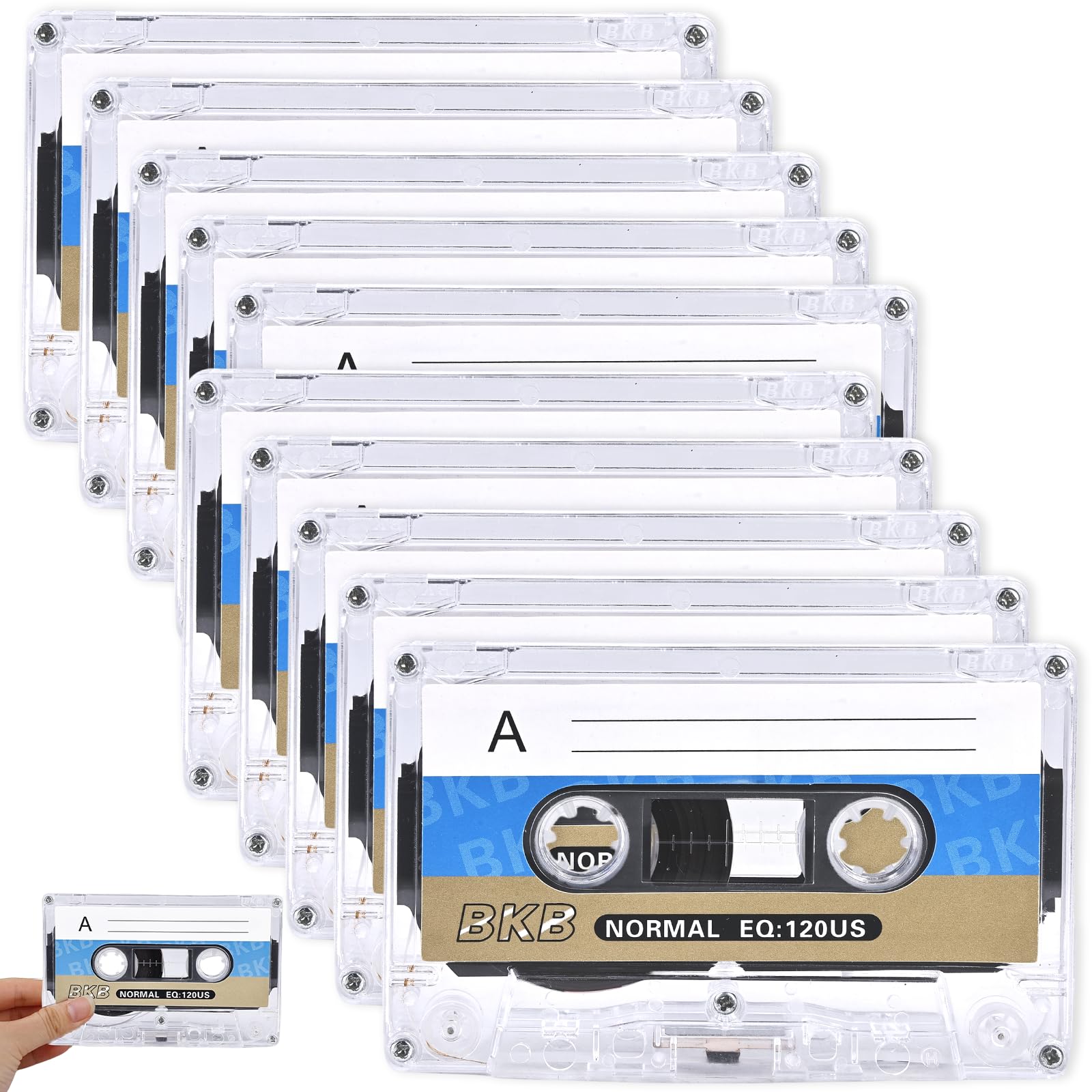 Cassettes audio vides 60 min lot de 10 faible bruit pour conférences