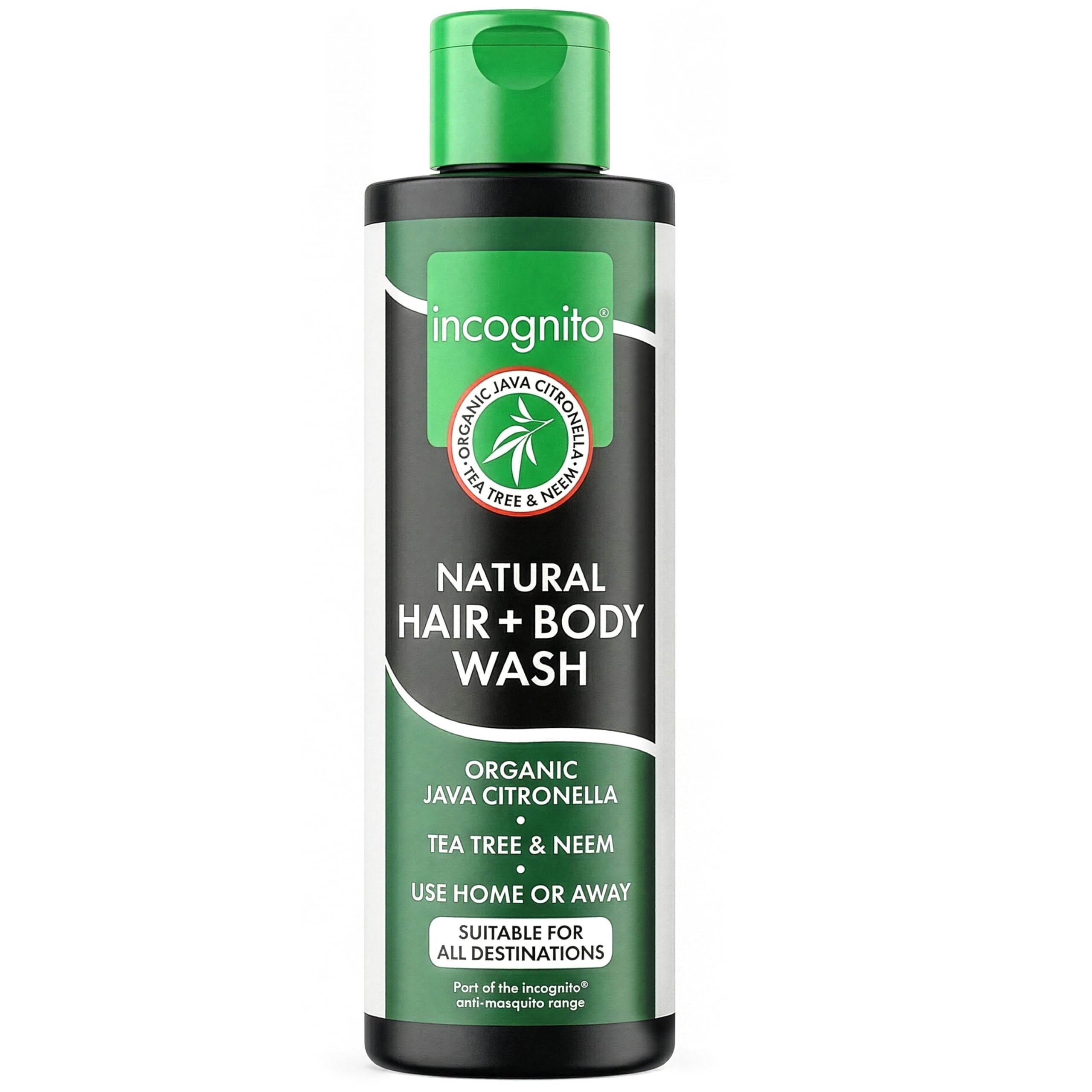 Java Citronella Hair Body Wash 200ml - Insect and Mosquito Repellent - Nourishes and Promotes Healthy Strong Hair and Skin - Reduces Dandruff Head Lice - Suitable For Both Men and Women