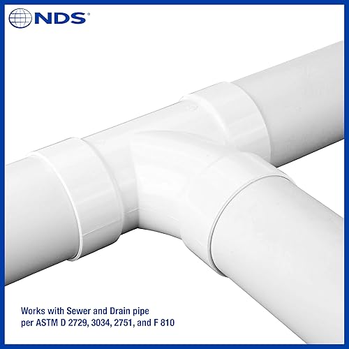 Miniatura 2 de NDS 409C - Buje sanitario en T de estireno de 4 pulgadas por buje de soldadura con disolvente, color blanco