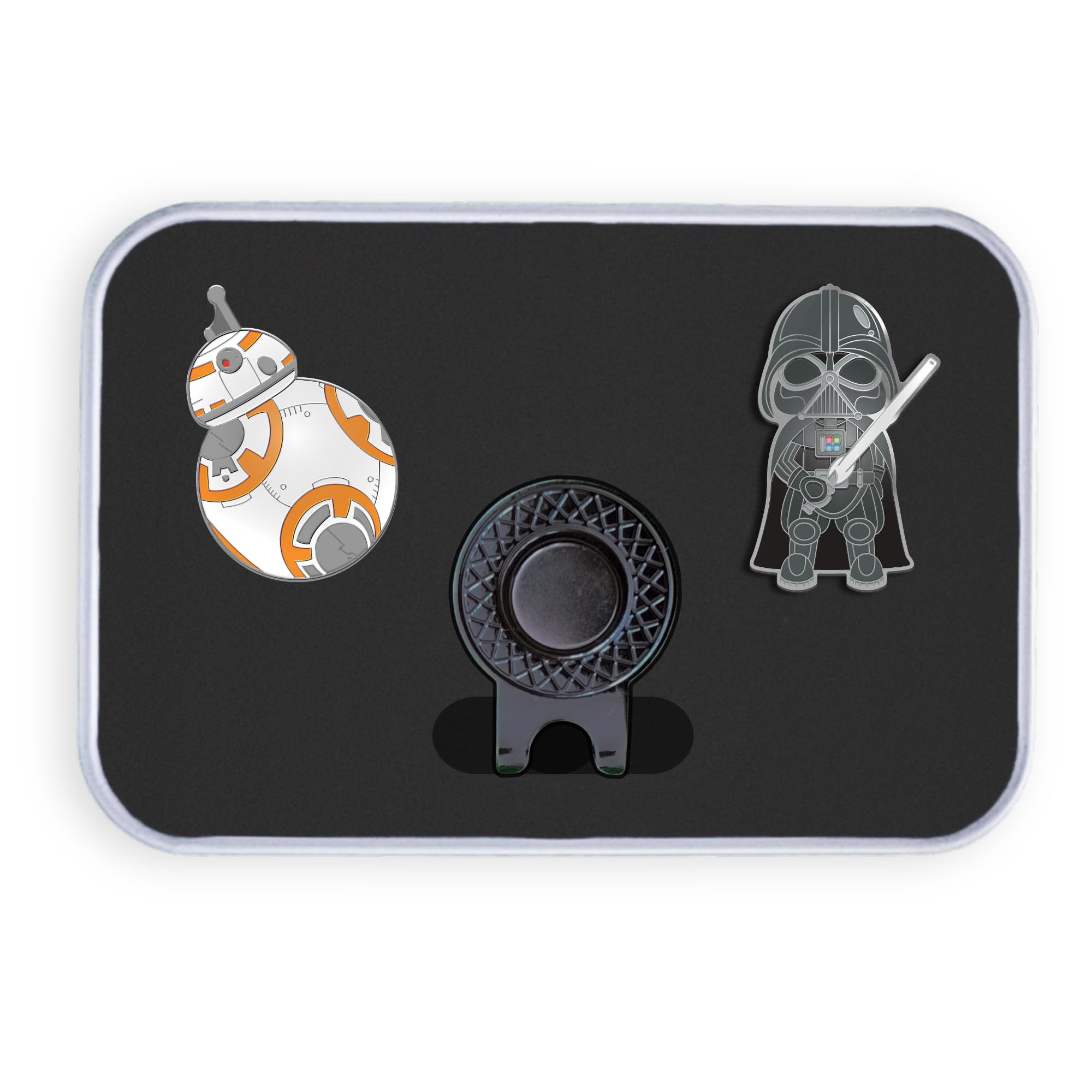Galactic Masters Golf Ball Marker Set – Droids & Darkness Edition! + Hat Clip (Gift Tin)