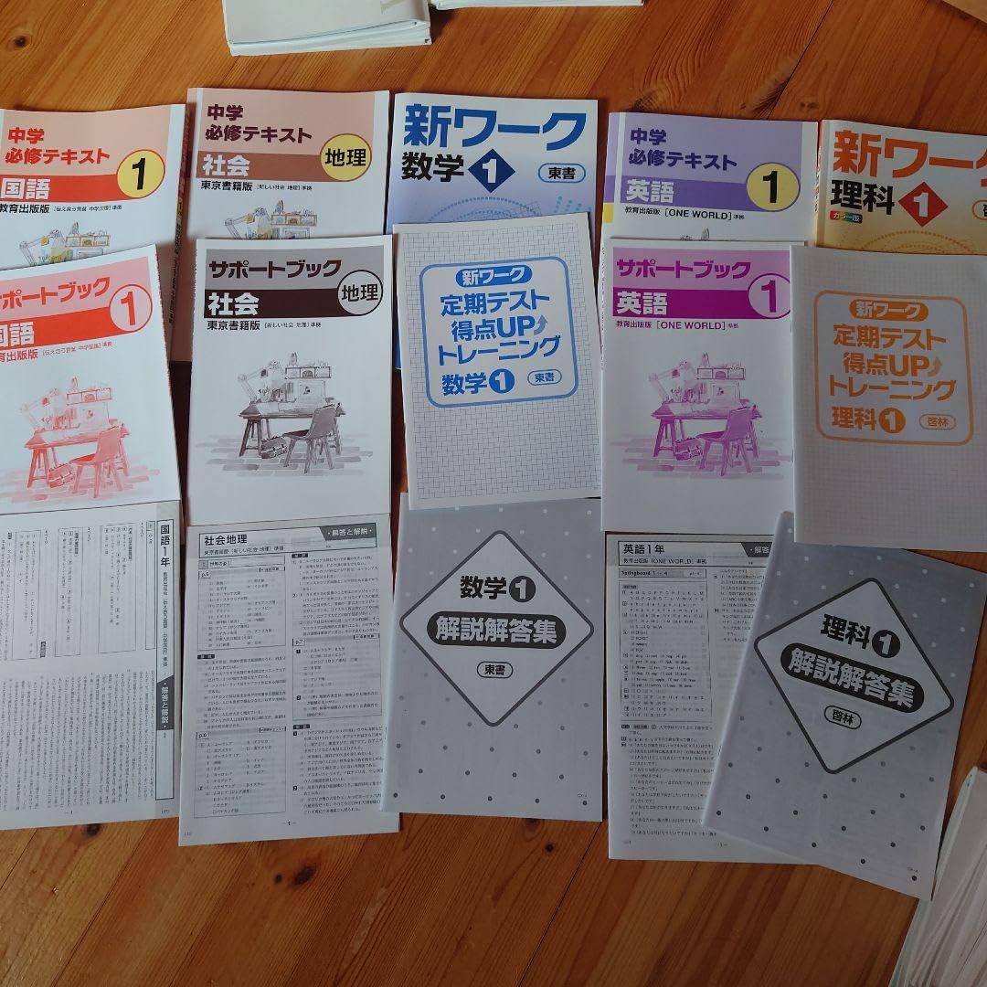中学必修テキスト 国語 数学 社会 理科 英語 啓林 中1 受験対策 高校受験