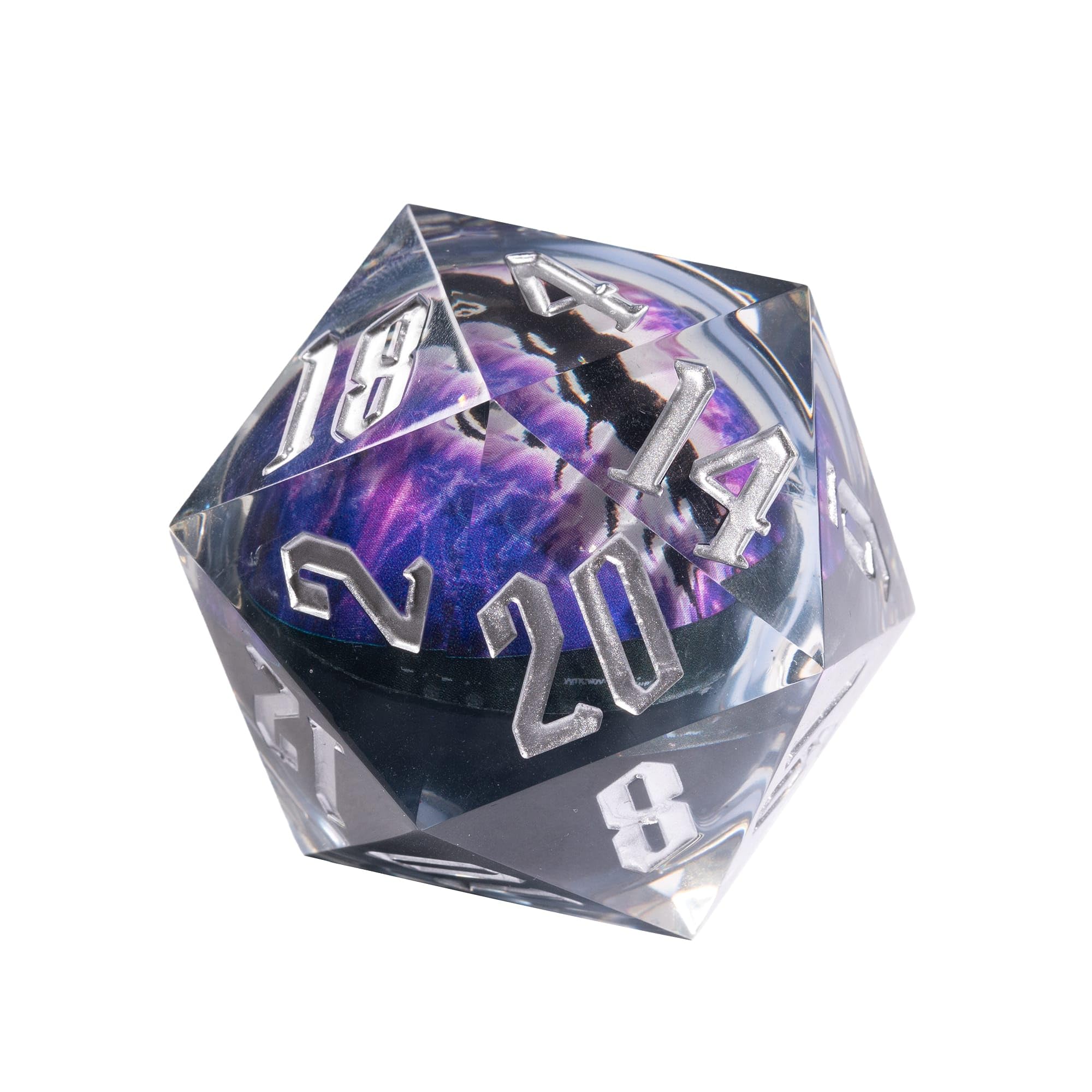 Cusdie Large D20 Dice 55mm with Sharp Edges, D&D 20 Sided Dice for RPG Game