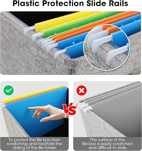 Miniatura 4 de Caja organizadora de archivos con tapa, organizador de almacenamiento de documentos para carpetas de archivos de cartasdocumentos legales - 15 x