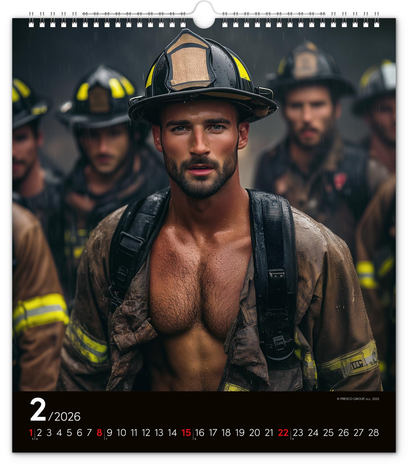 Dreamy Firefighters 2026, Feuerwehr Männer Erotik Kalender, Sexy Kalender XXX Erotiek Wandkalender 30 x 34 cm