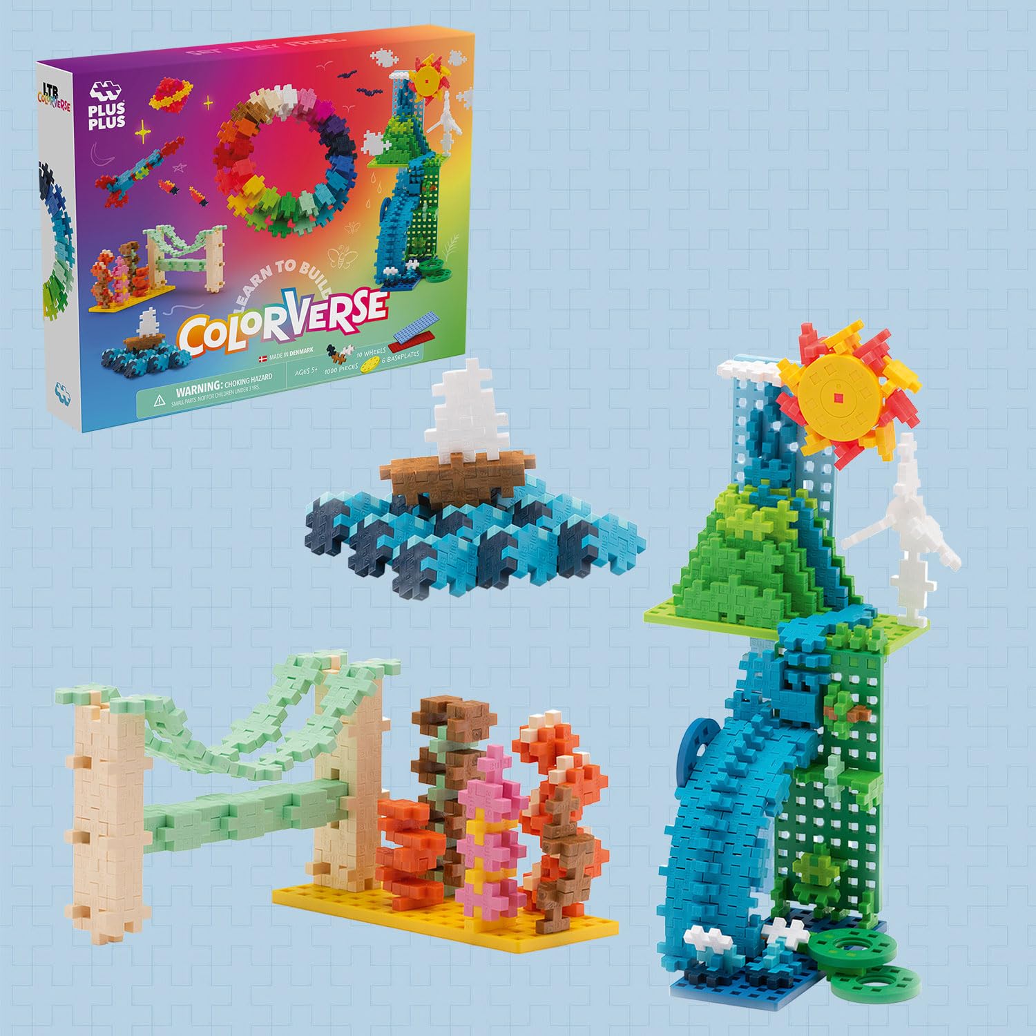 Plus Plus - Learn to Build Colorverse | Spielzeug Ab 5 Jahre Jungen | Konstruktionsspielzeug Ab 5 | 3D Puzzle Kinder | Puzzle Ab 5 | Plus-Plus Bausteine