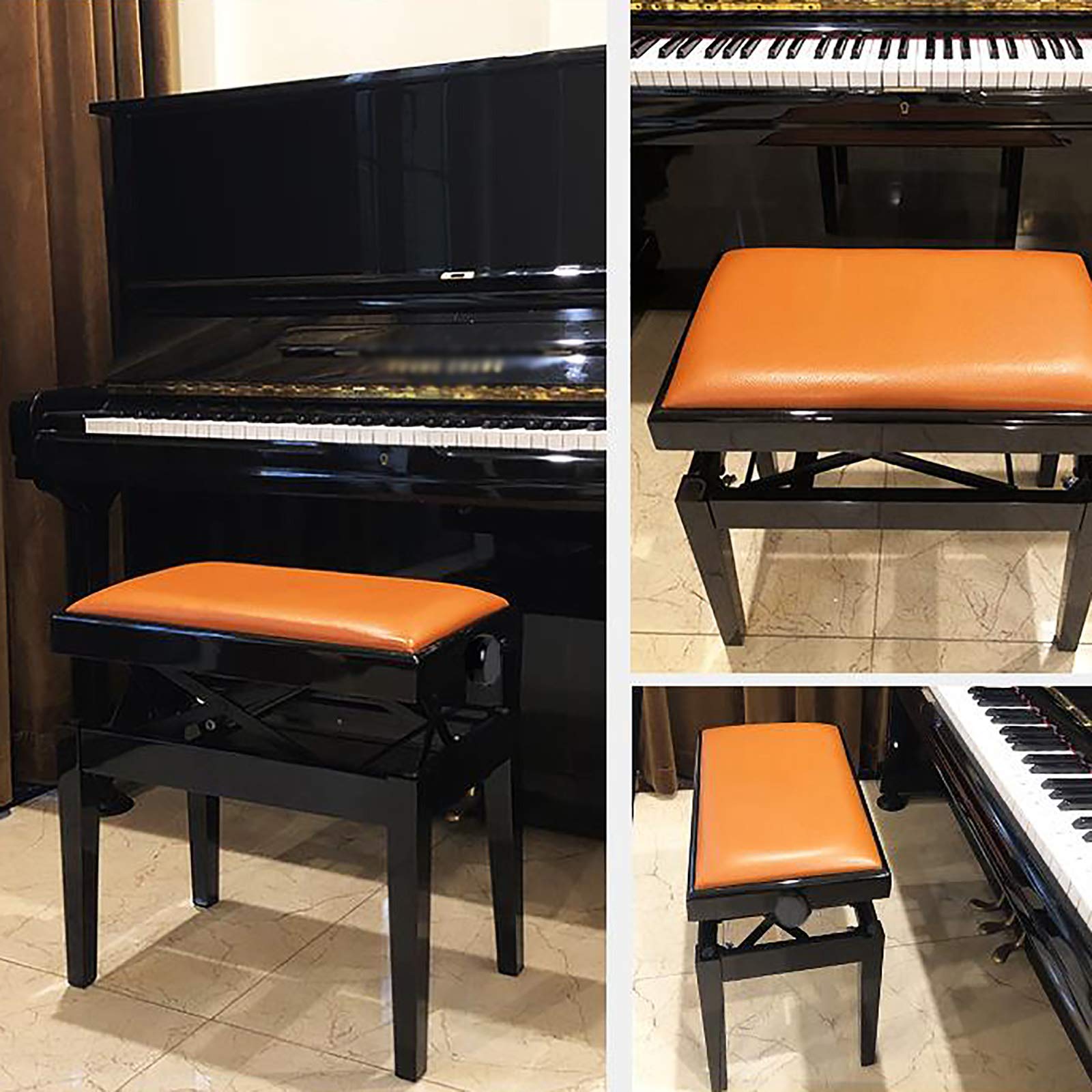 Sgabello per Pianoforte, Tavolo da toeletta, Sgabello Regolabile per Pianoforte, sedie con Sollevamento Idraulico Deluxe