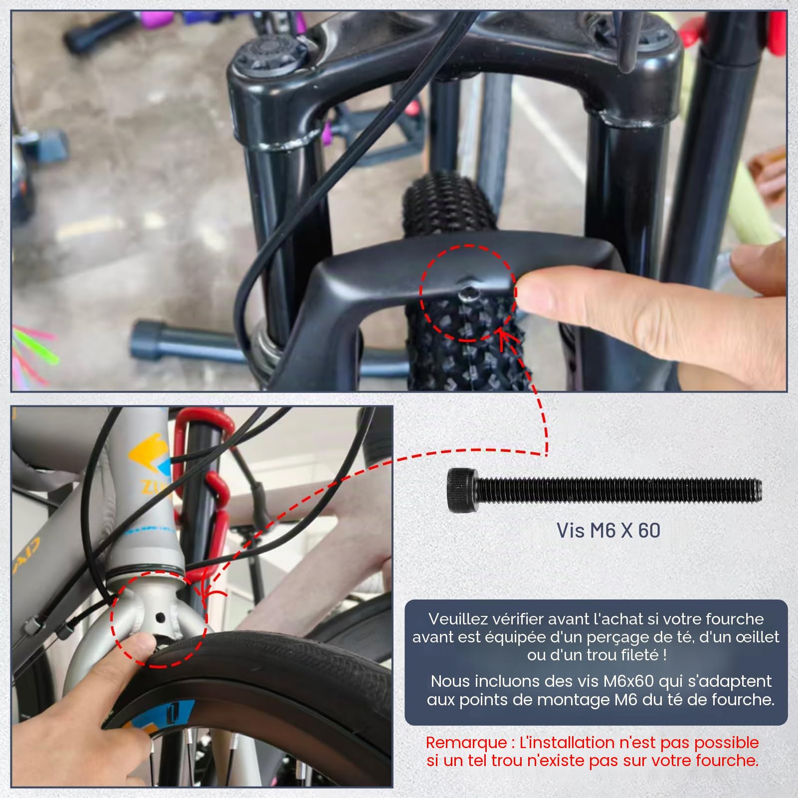 Panier de vélo avant - Panier avant de grande capacité, léger - Panier en aluminium solide avec entretoises de maintien - Réglable pour vélos de 26 à 29 pouces - Outils de montage et filet