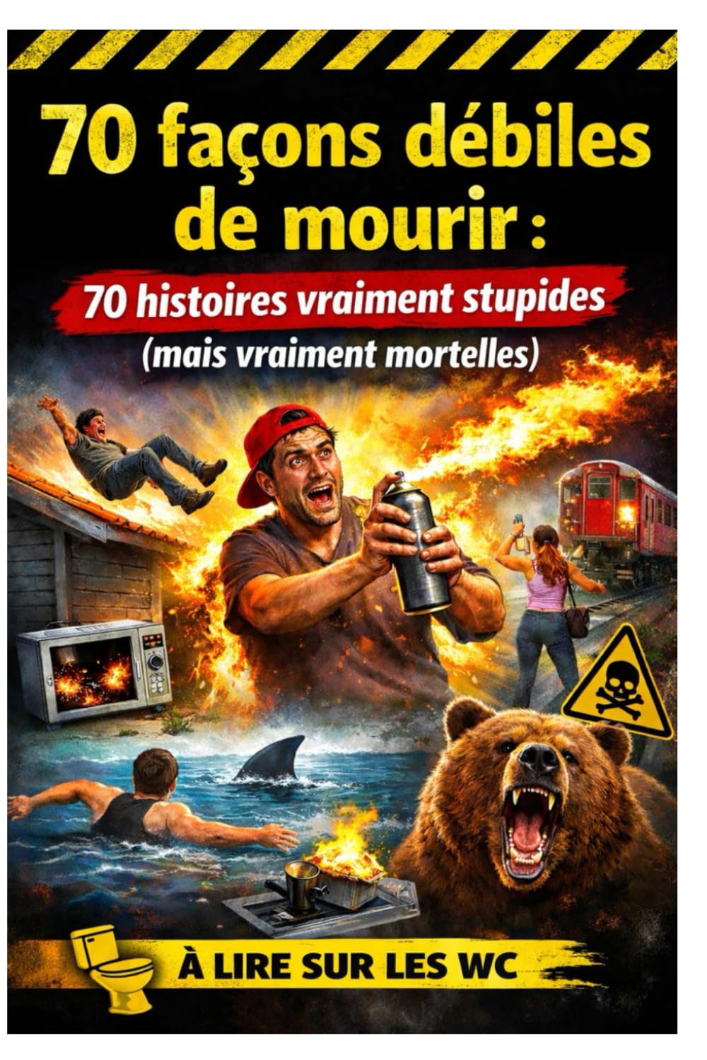 70 façons débiles de mourir: 70 histoires vraiment stupides (mais vraiment mortelles) – À lire sur les WC (70 faits incroyables à lire aux WC)