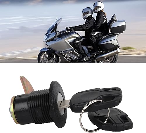 Miniatura 6 de Kit de cerradura de llave de motocicleta, juego de cerraduras traseras para maletero trasero para scooter, bloqueo de cola de aluminio de plástico