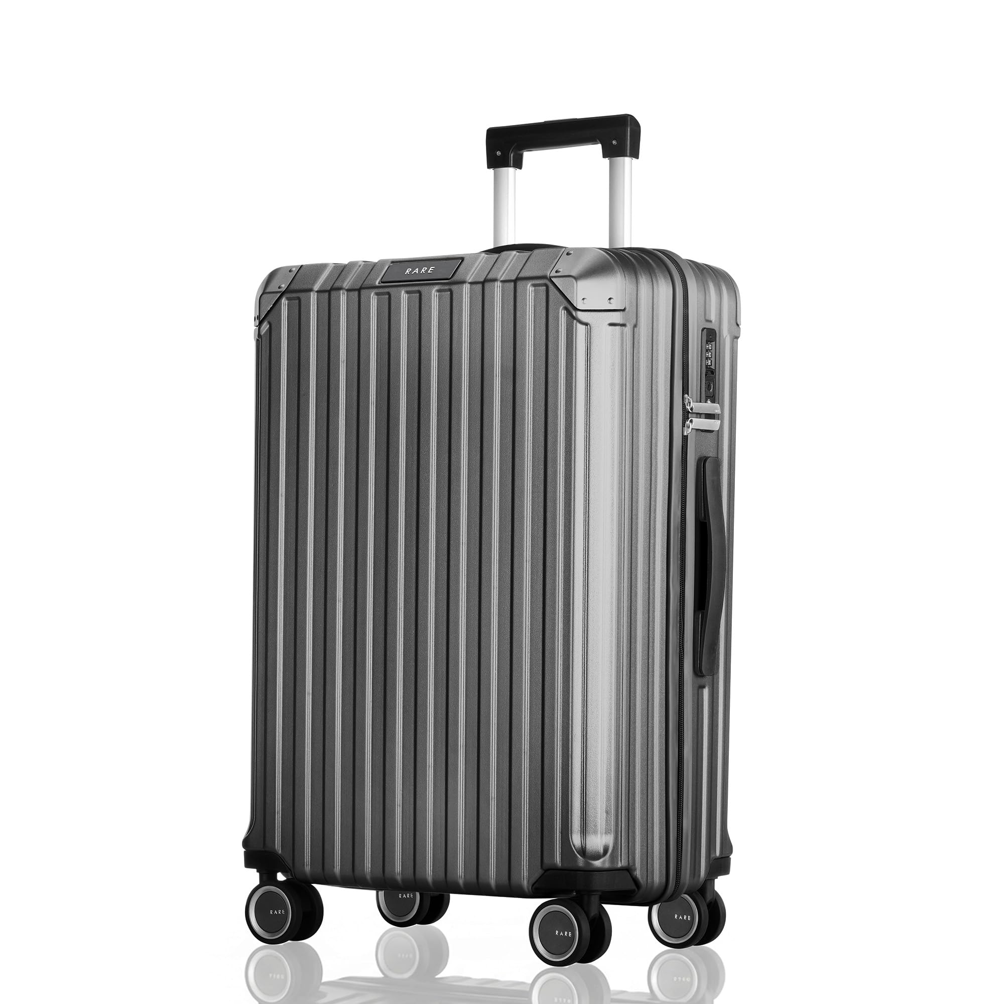 Victus Pro Medium Size Charcoal Grey Hard Trolley Bag Polycarbonate Antiscratch Travel Suitcase with Reinforced Corners, 8 Silent Wheels and a Sturdy TSA Lock - Luggage for Men & Women-image-31