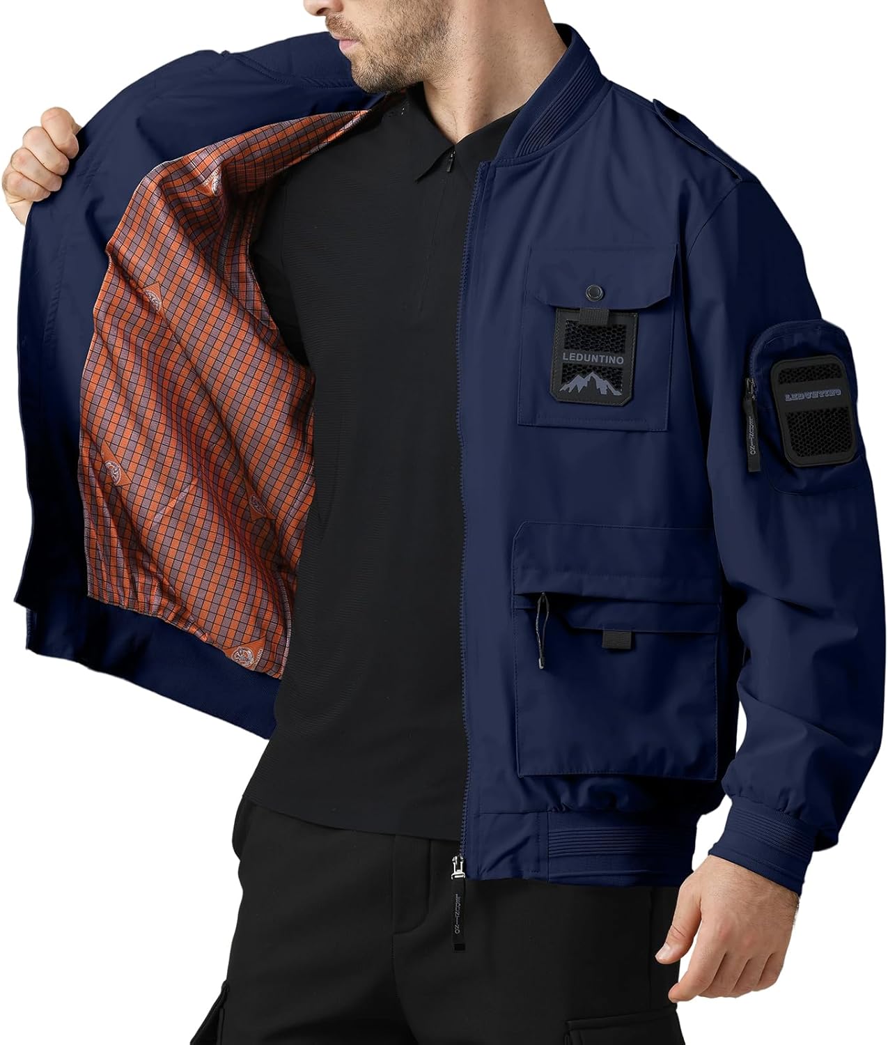 Men's Bomber Jacket, Lightweight Casual Spring Fall Windbreaker, Travel Hiking Golf Jackets - Image 7