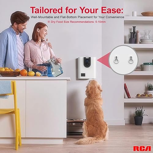 RCA Dog & Cat Smart Camera Treat Dispenser, — texture and fabric close-up