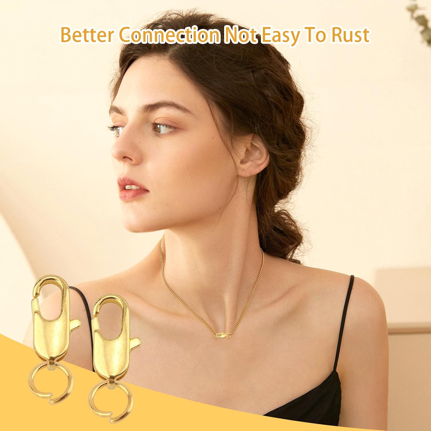 30pcs Gold Lobster Clasps for Jewelry Making, Lobster Claw Clasp with 100pcs Jump Rings Bracelet Clasps and Closures Jewelry Clasp for DIY Necklaces Bracelet Anklet(0.47inch) - Image 4