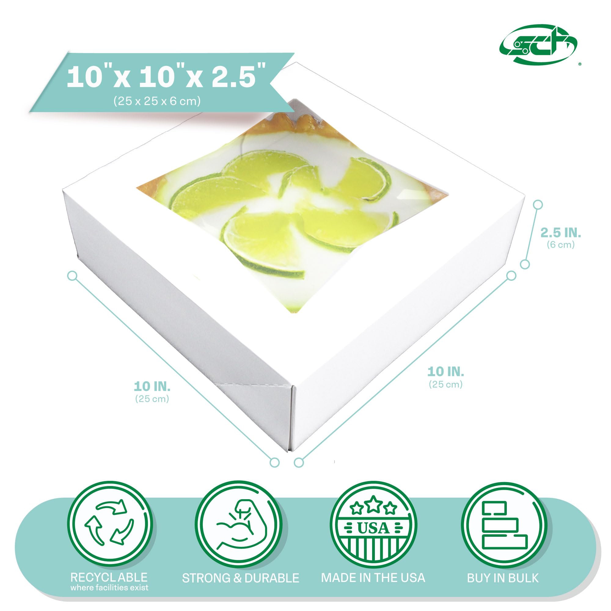 Bakery Boxes - White Window Takeout Containers -2