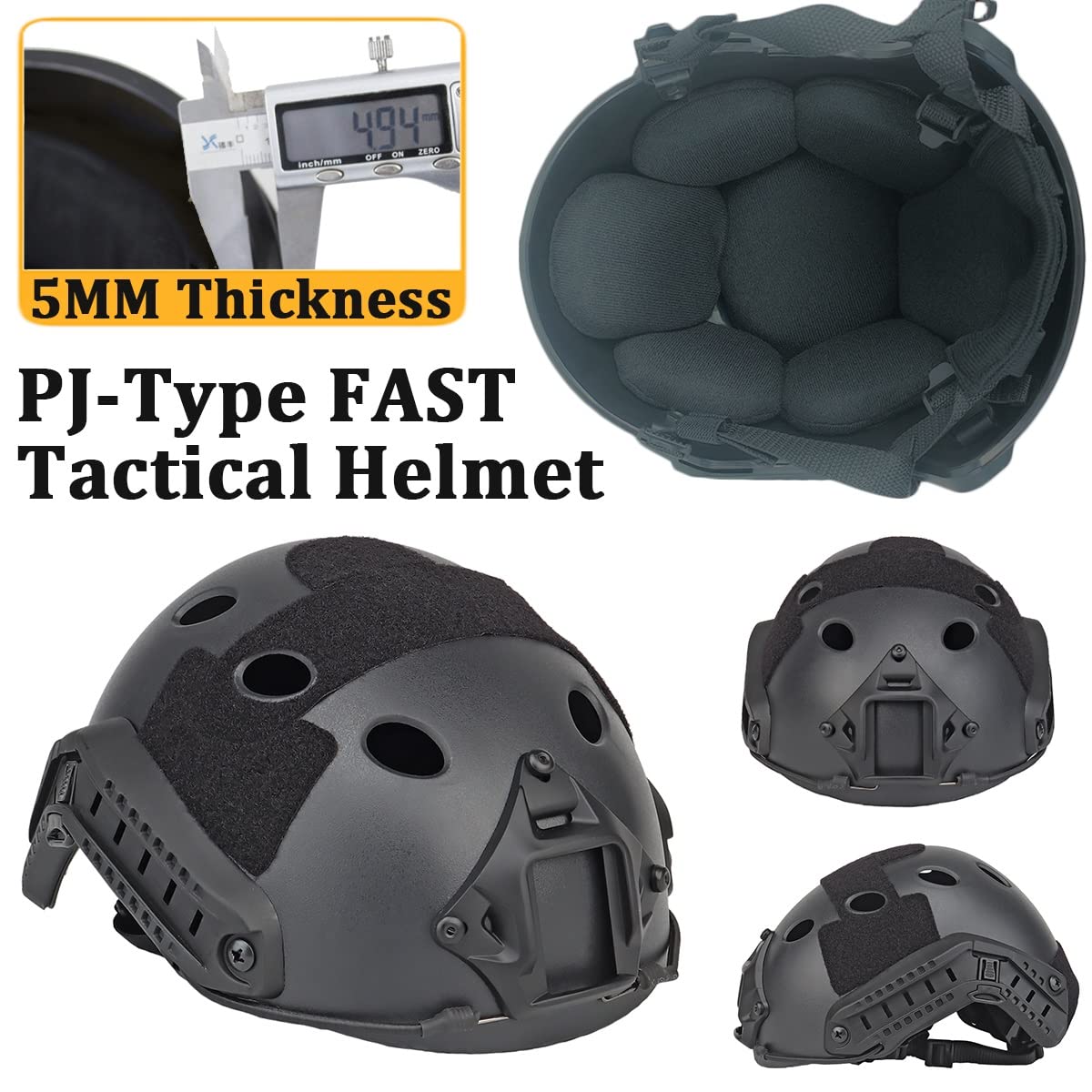 Fast Helm, Gepolstert, 22,05–23,62 Zoll, Freie Gr Produktbild-Vorschau 2