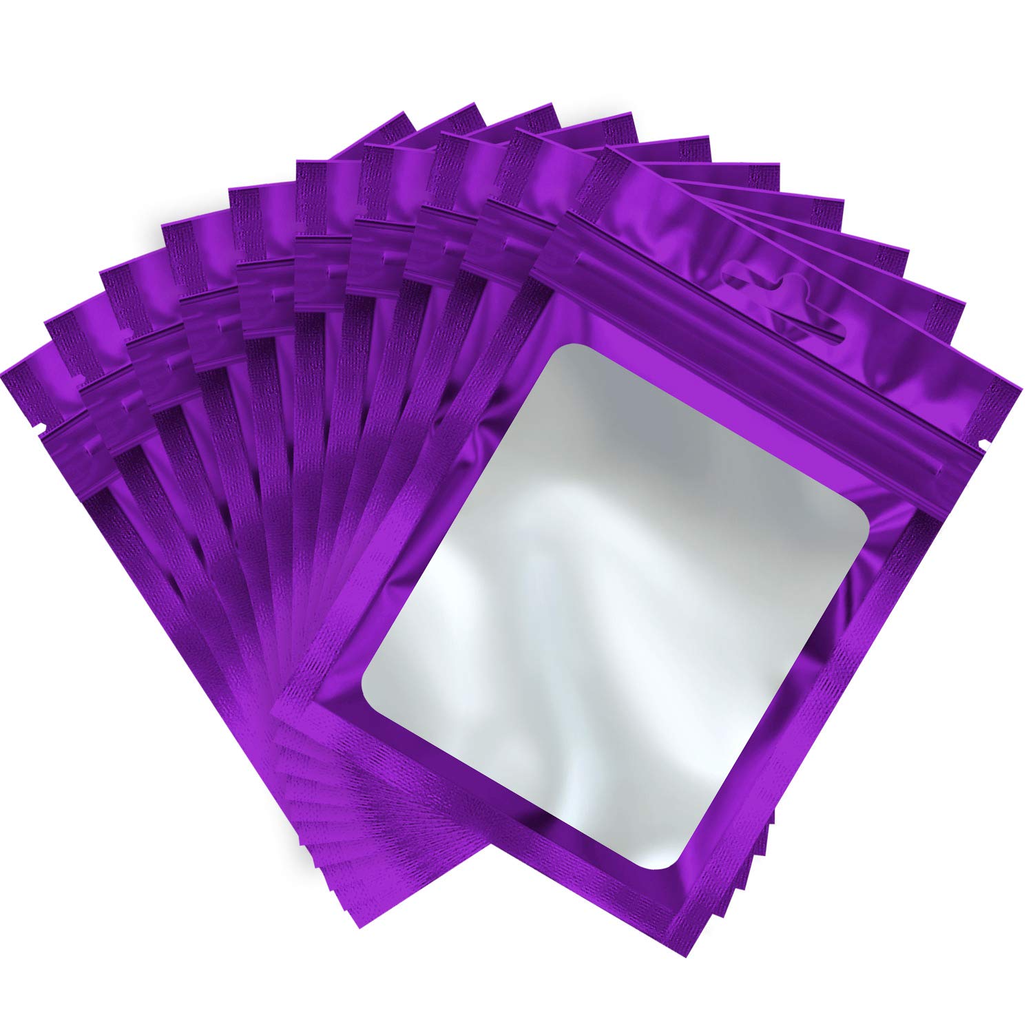 Sac ziplock alimentaire étanche avec fenêtre transparente et fermeture zip x100