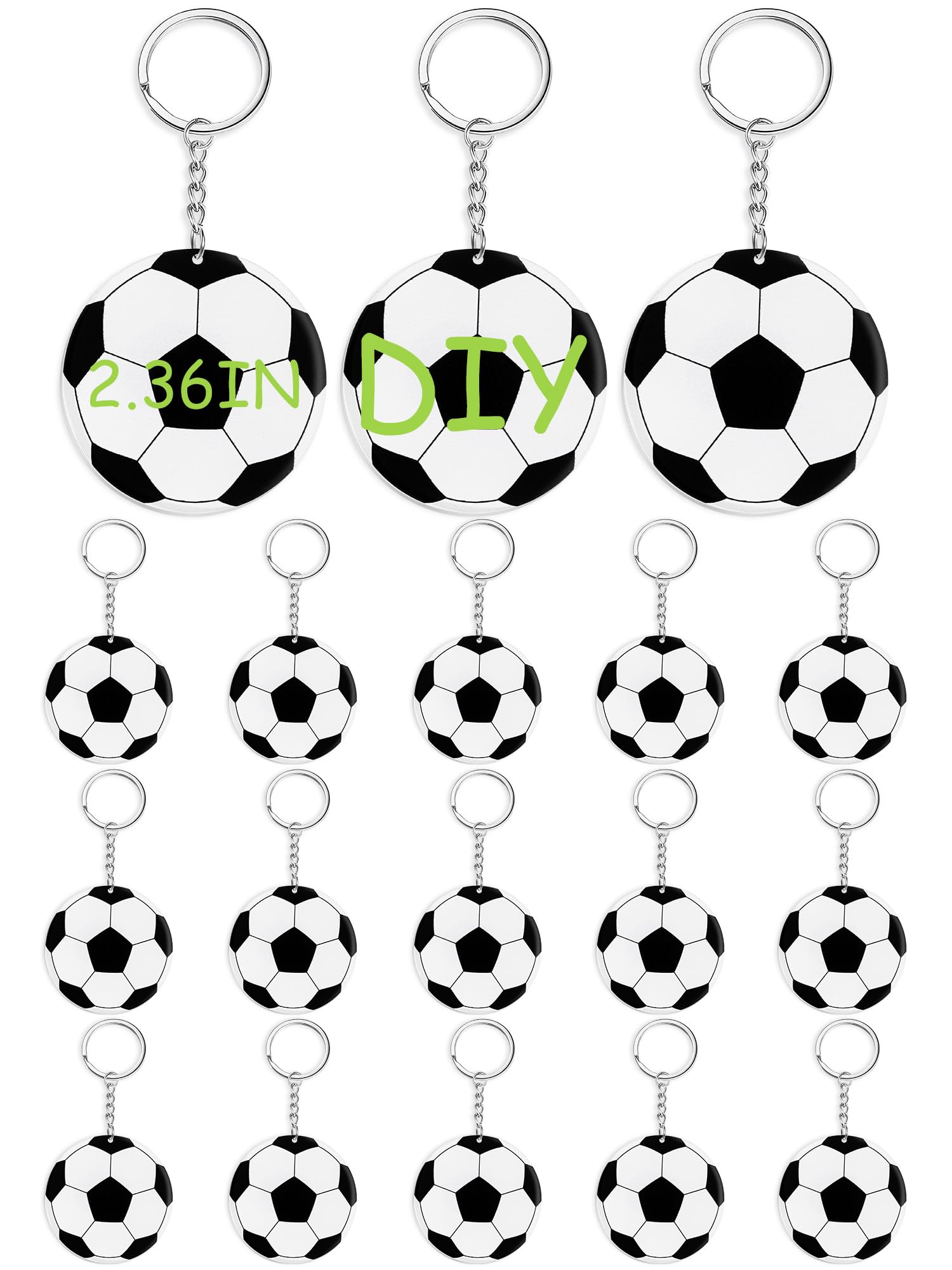 Amazon.com: Taiyin 18 Pack Large Size Soccer Acrylic Keychain Bulk