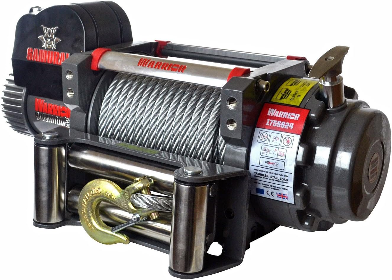 Electric Cable Winch, Warrior Samurai S17500 7.9 24 V