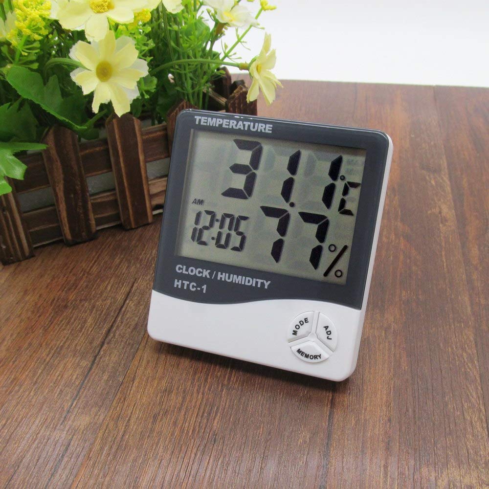 Alfa Mart Measurement Room Temperature Device Meter Humidity Monitor HTC-1 with Rest Stand and Accurate Indoor LCD Thermometer Display (White) (B0953H8X66) Amazon Price History, Amazon Price Tracker