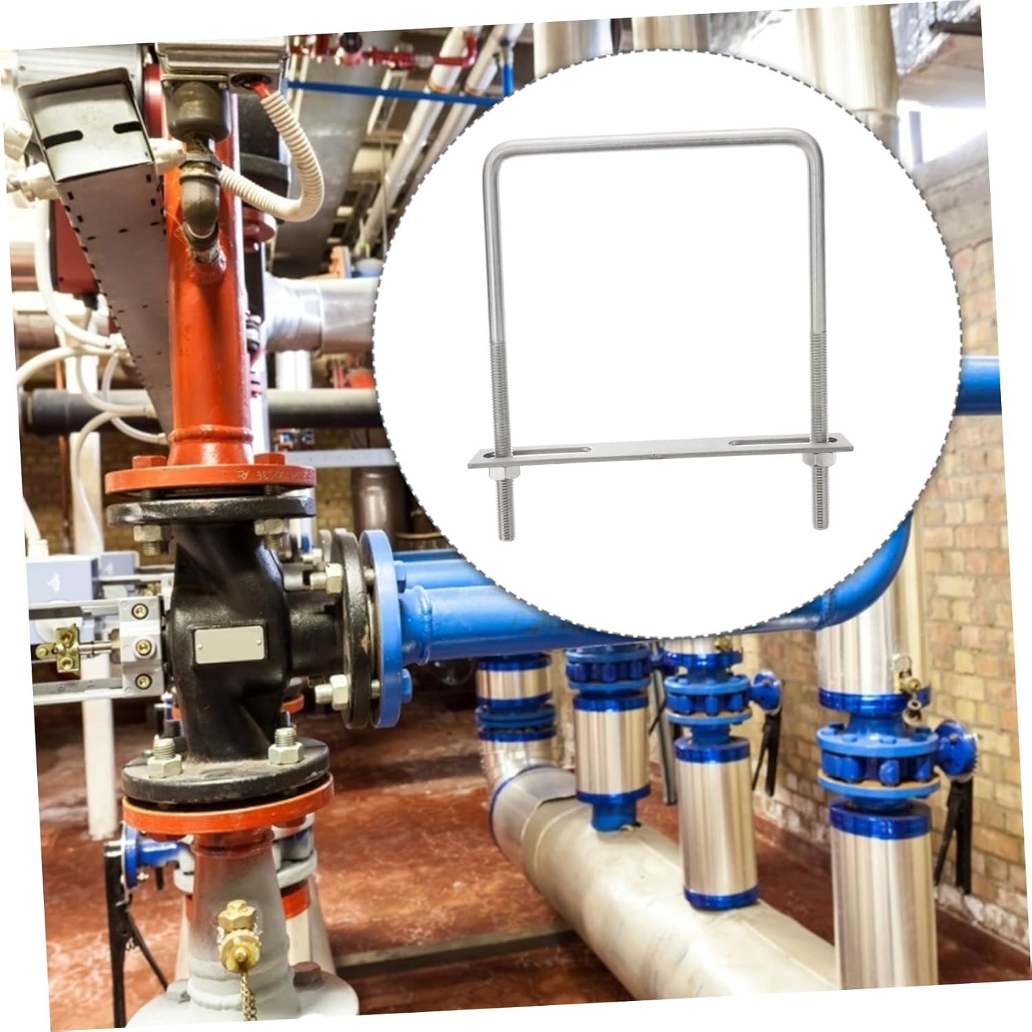 4Pcs Stainless Steel Square U Bolt Kit for Boat Trailers Right Angle U Bolts for Pipe Fixing and Easy to Install