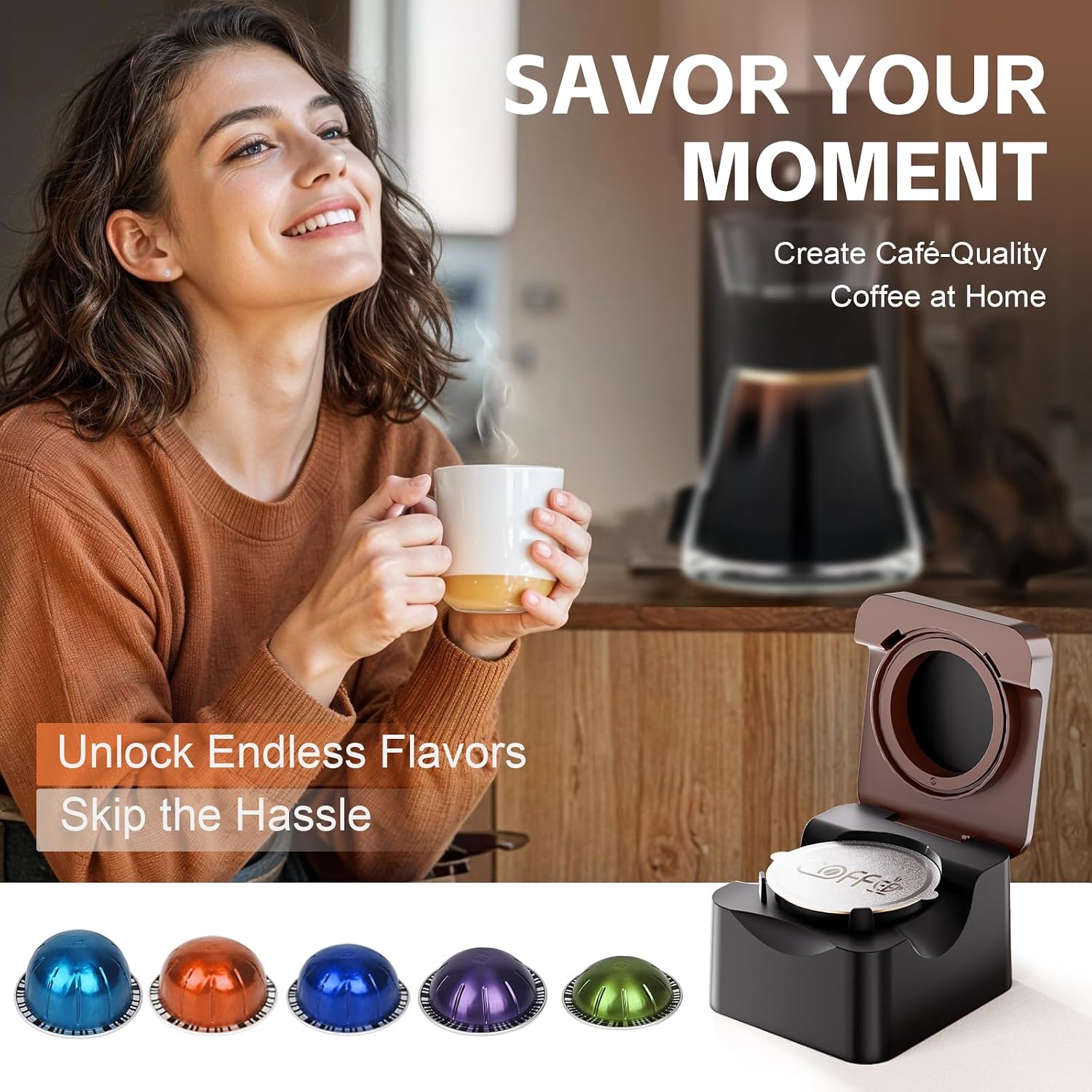 Reusable Vertuo Pods Refill Kit for Nespresso, NO PODS