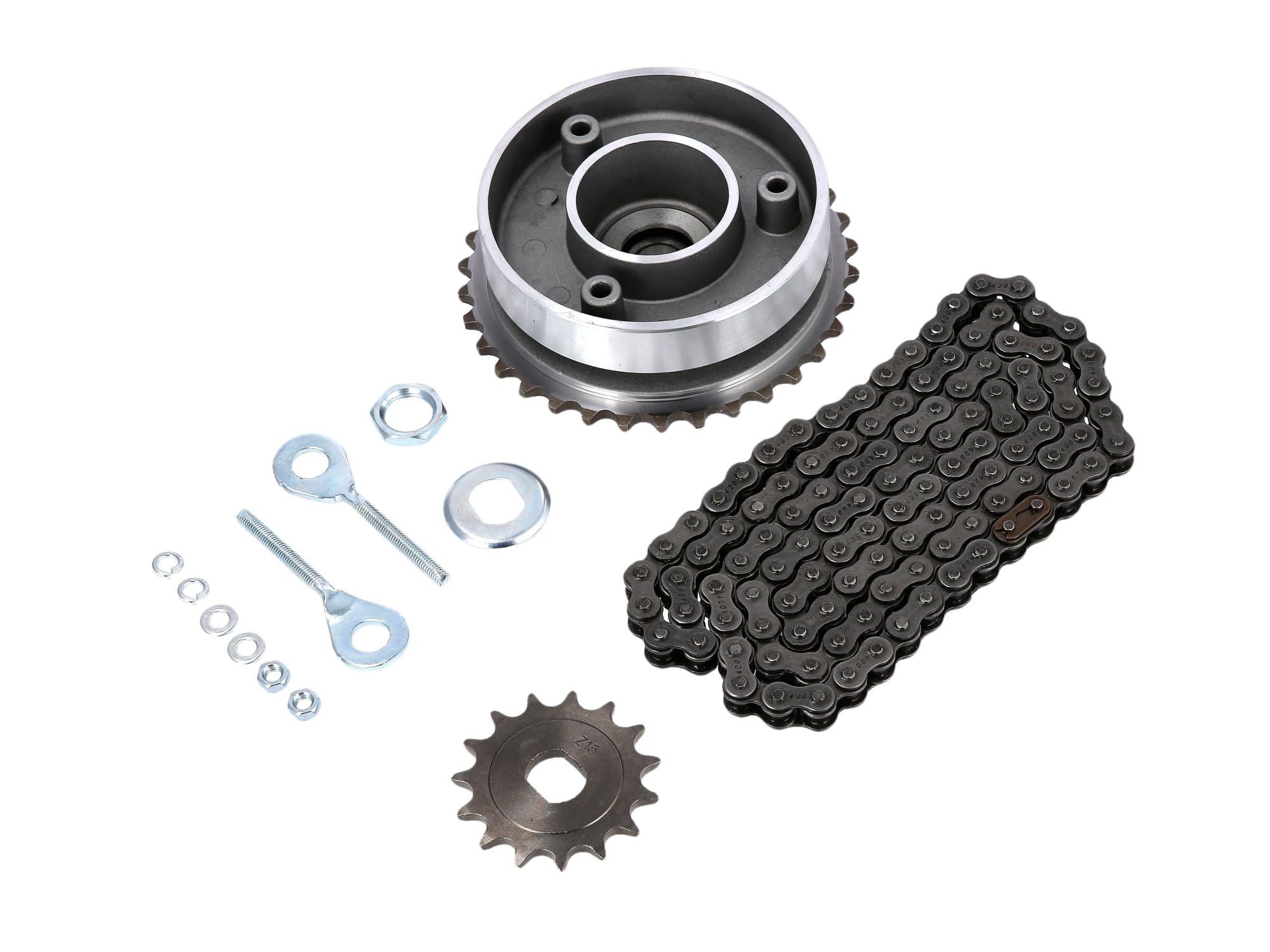 Kleines Kettenradantrieb-Set (Ketten-Set) - für Simson KR51/2 Schwalbe