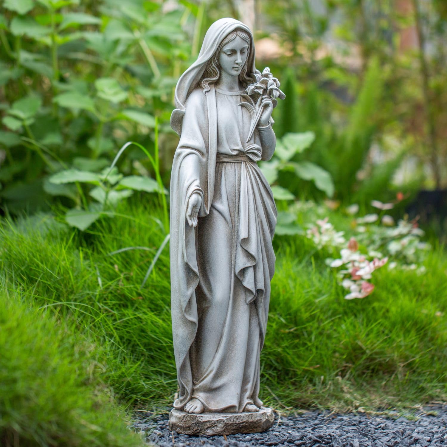 Amazon.com: Grace4Joy Virgin Mary Statue Outdoor, 24 Inches