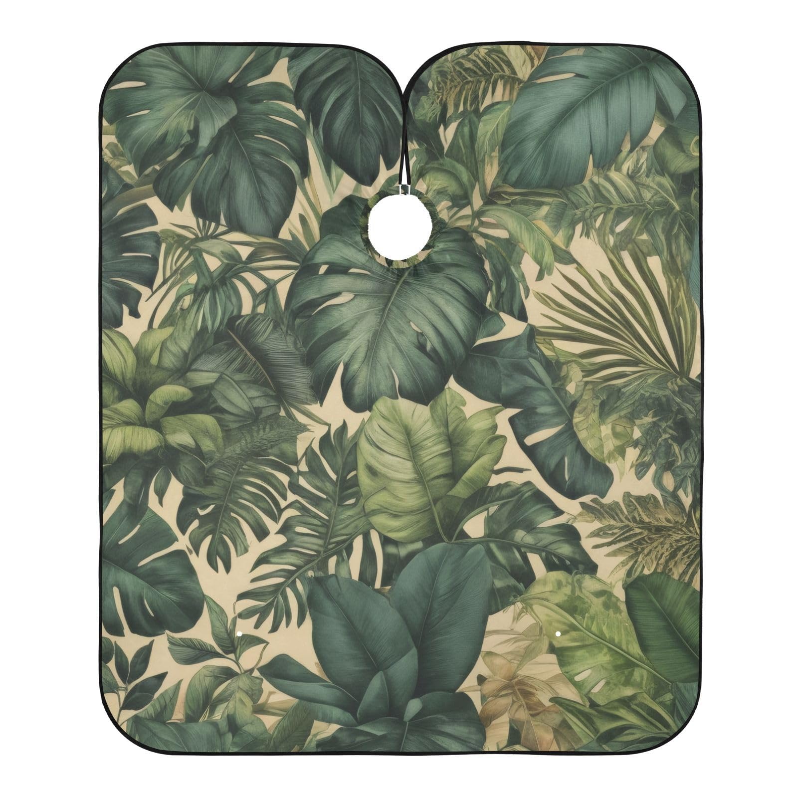 Hezely Palm Tree Leaves Hawaii Art Hair Dye Cape, Barber Cape for Adults,Waterproof Salon Cape,Waterproof Hairdressing Styling Hair Cutting, 65