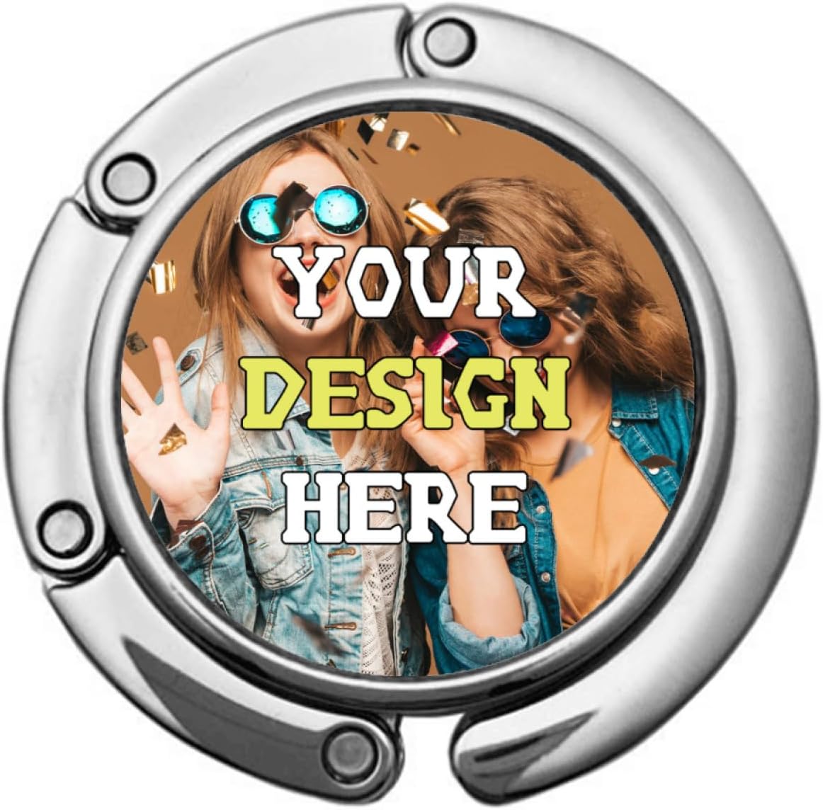 Custom Purse Hook for Table Personalized Purse Hook Design Foldable Handbag Hangers with Picture for Women Mother Gifts