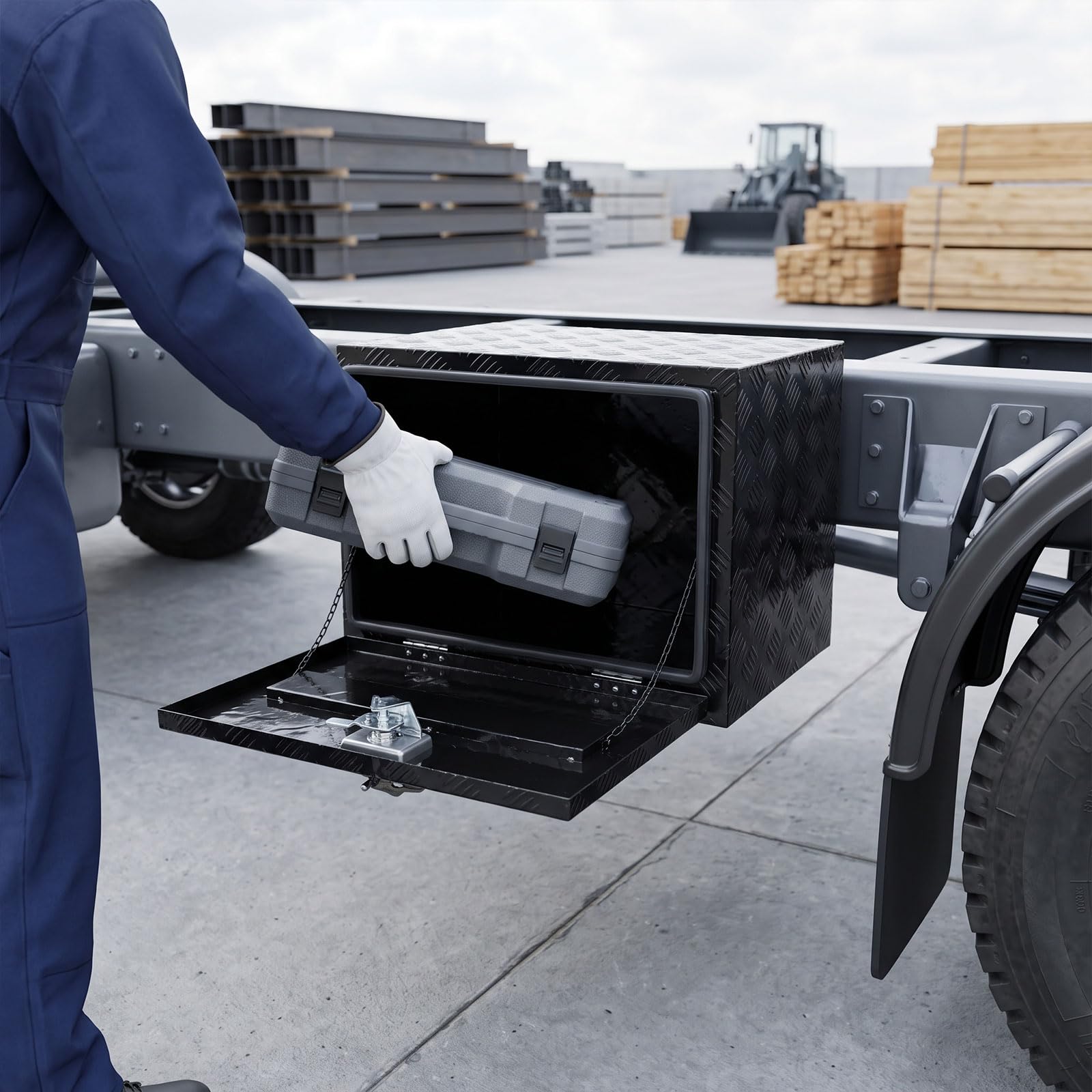 24" Aluminum Truck Toolbox - Lock & Keys -5