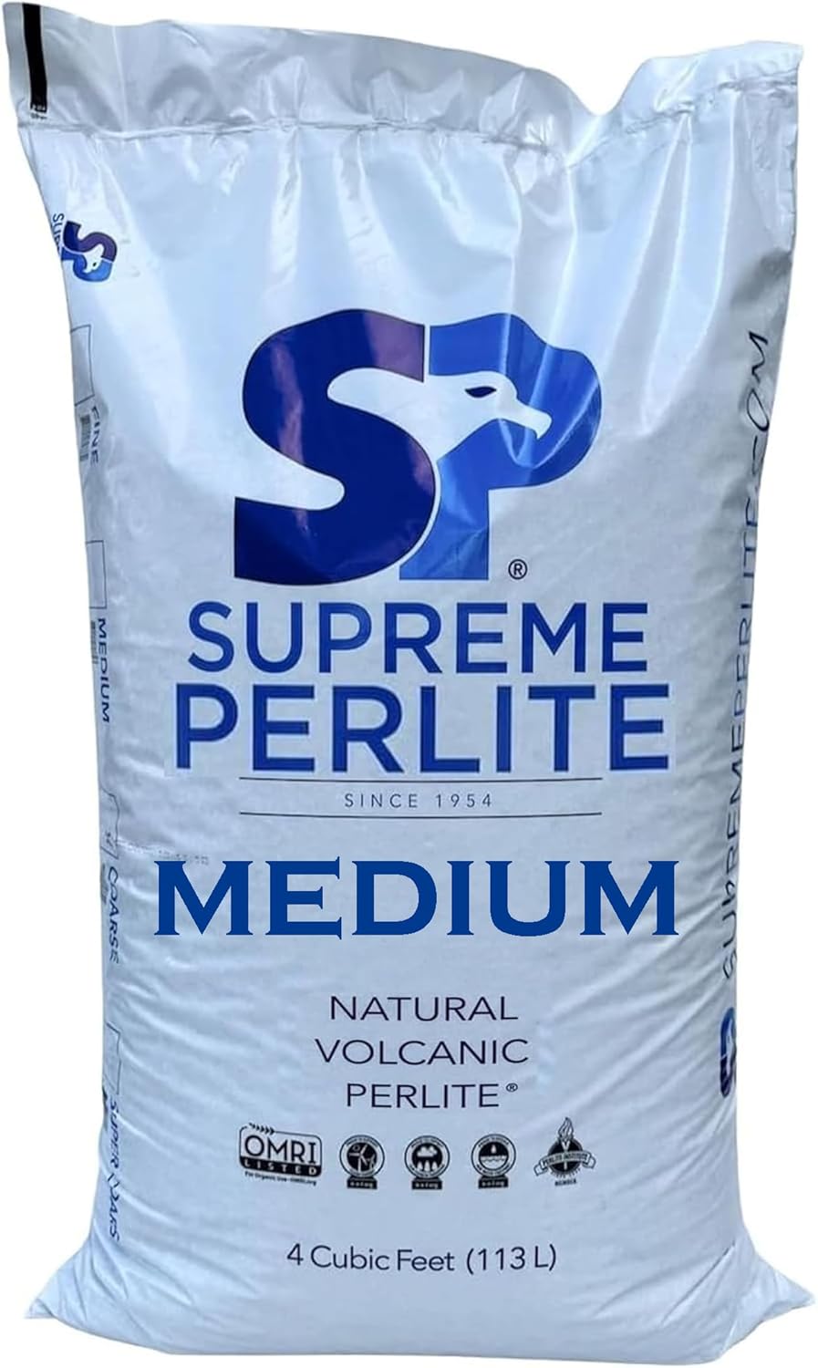 Supreme Perlite Medium Horticultural Grade Expanded Perlite – 4 Cubic Foot – 113 Liters – 103 U.S. Dry Qrts – Indoor & Outdoor Use – OMRI Listed