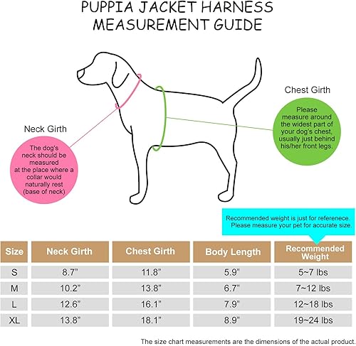 Miniatura 5 de Puppia Jace Jacket - Arnés para perro, cálido patrón de diamante de invierno para perros pequeños y medianos, beige, talla L