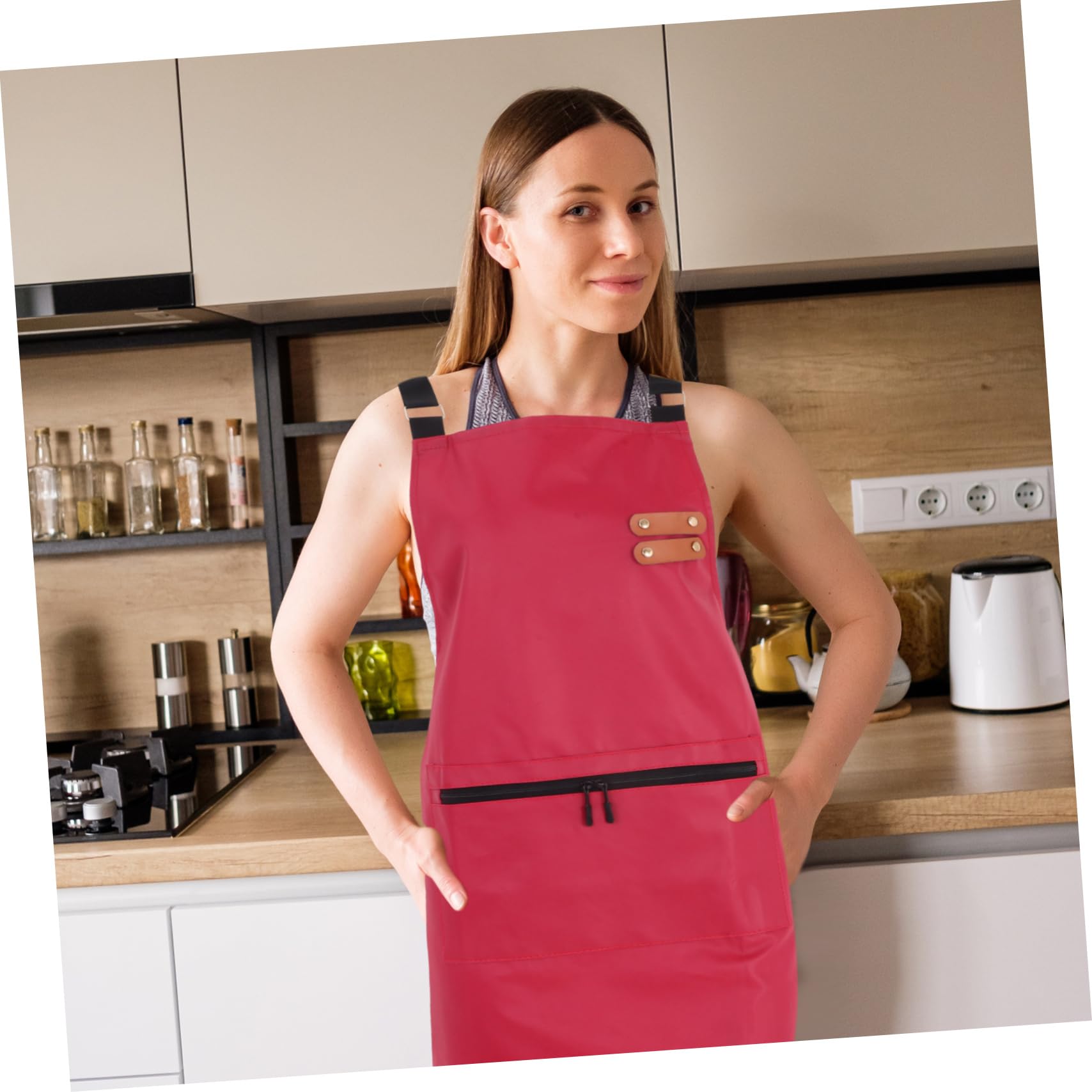 Cabilock Juego De Delantales De Cocina 2 Piezas Con Bolsillo Ajustable Ideal Para Mujeres y Hombres