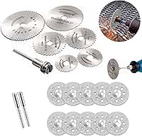 Kit Mini Disco Serra + Diamantado Micro Retifica Furadeira Parafusadeira Profissional Universal Para Madeira Piso Porcelanato Vidro Ferro Premium 16 Discos e 3 Hastes