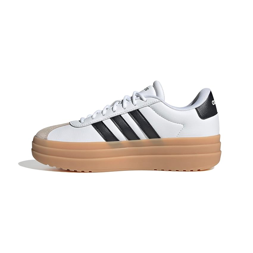 Adidas Donna VL Court Bold Shoes, Ftwr White/Core Black/Wonder Beige, 41 1/3 EU