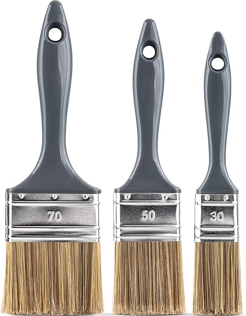 Color Expert 82650350 Zestaw Pędzli do Glazury, 30/50/70 mm, 3 Sztuki