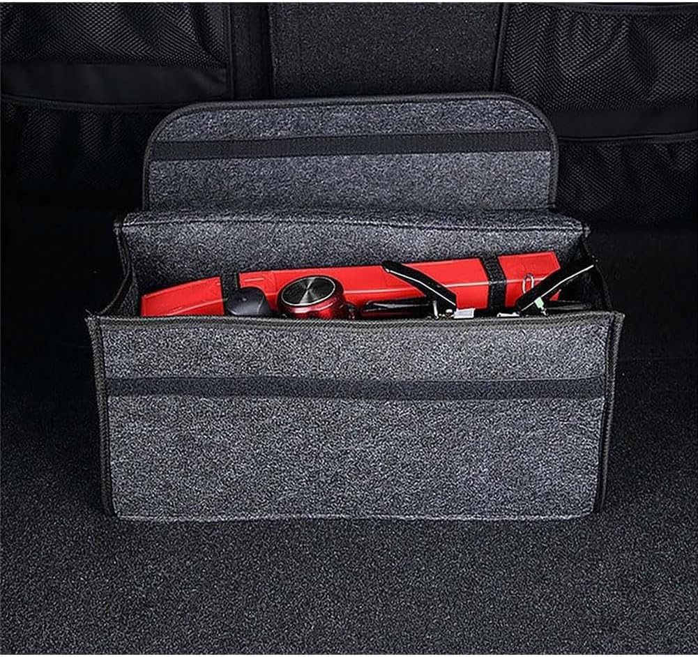 Auto Organizer Bagagliaio per Defender/Freelander/Discovery 1 2 3 4 5, Organizzatore Portaoggetti per Bagagliaio Impermeabile Pieghevole Interni Accessori,A/Black