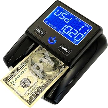 K630 Counterfeit Bill Detector for US Dollars. Checks for UVUltraviolet, MGMagnetic, IRInfrared, Paper Quality and Size.