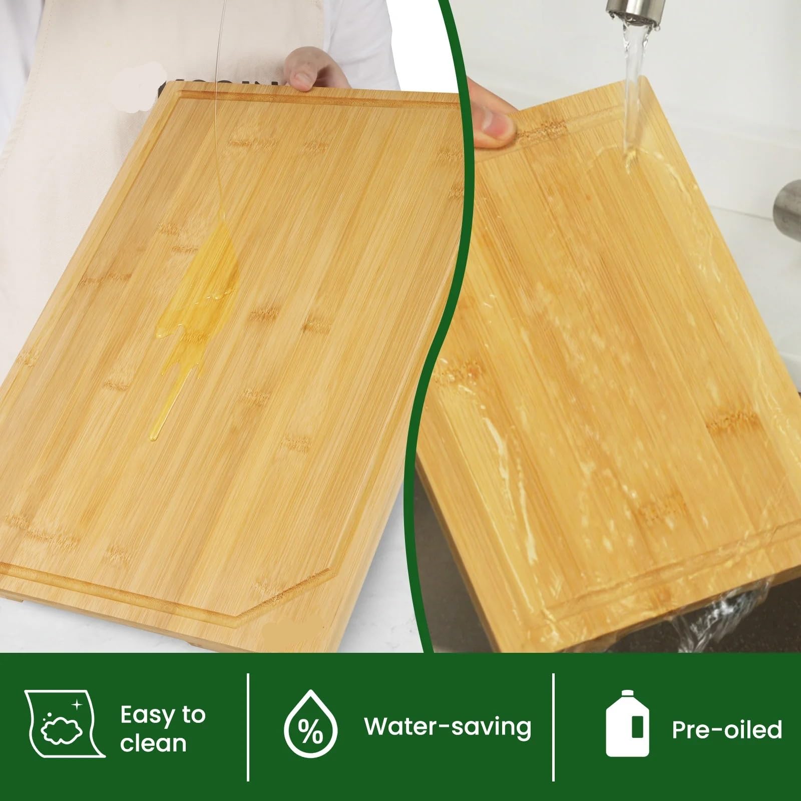 Tablas de Picar, Juego De 3 Tablas Cortar Bambú Para Cocina para cocina