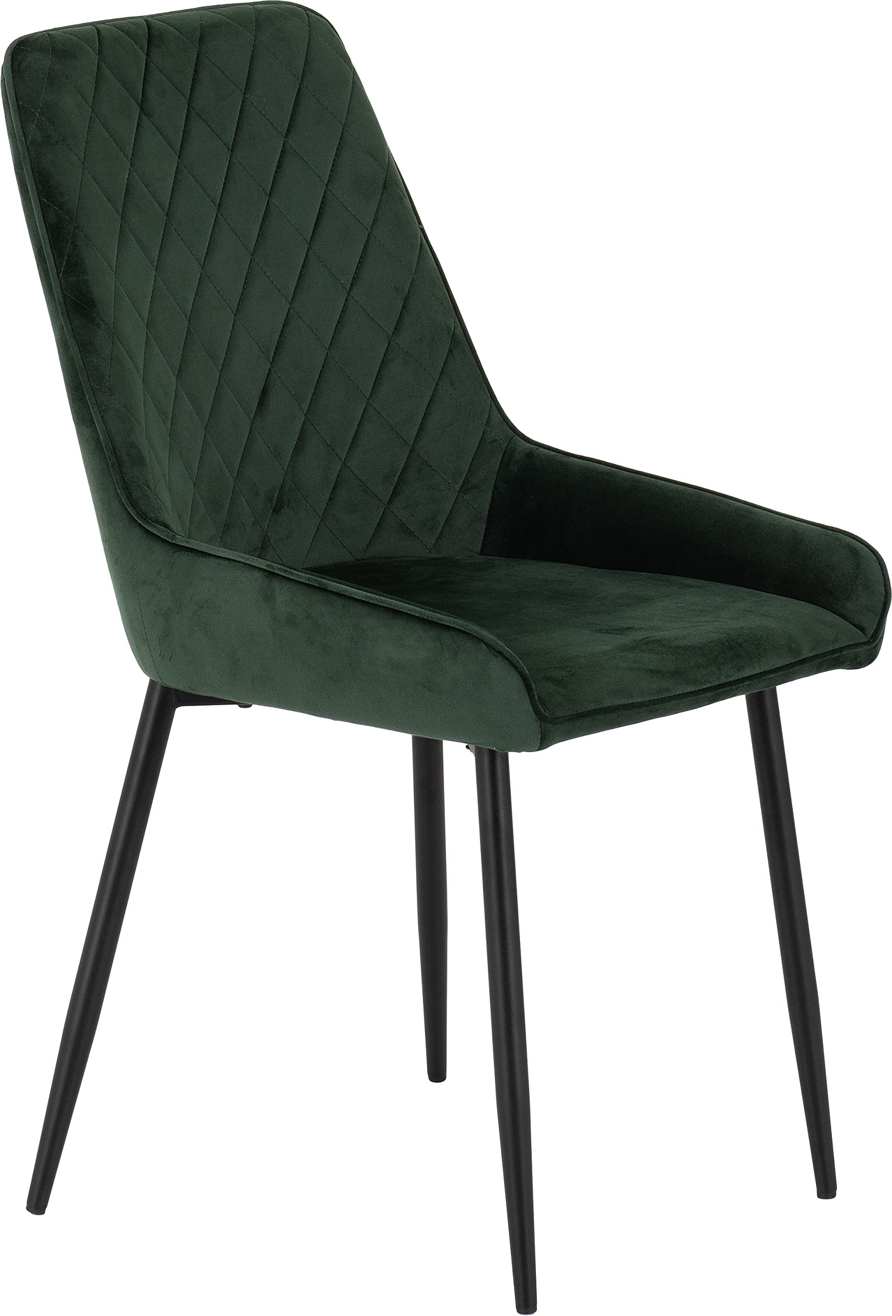 Avery Velvet Dining Chair - Emerald Green - Pair - Seconique