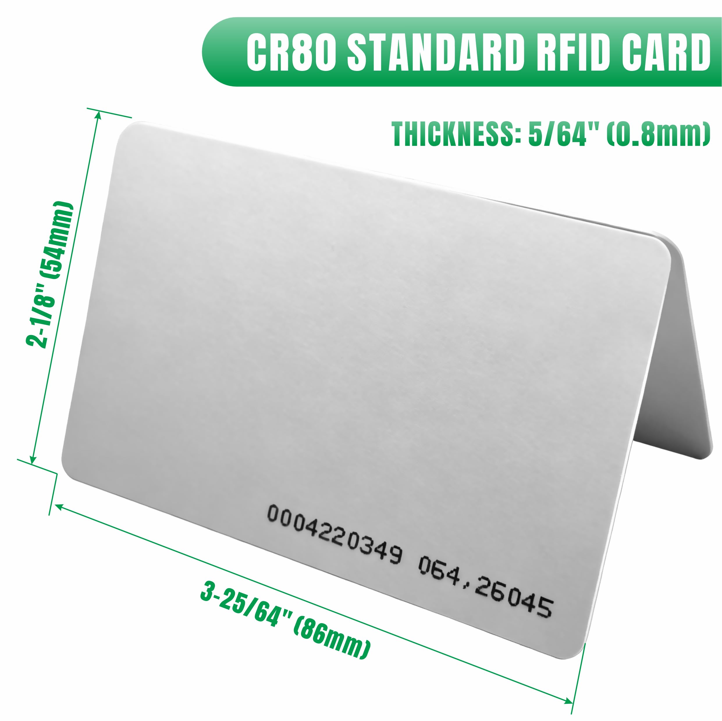 UHPPOTE kontaktlose 125 kHz RFID-Zugangskarten nur lesbar (100 Stück) | für Zugangskontroll- und Zeiterfassungssysteme
