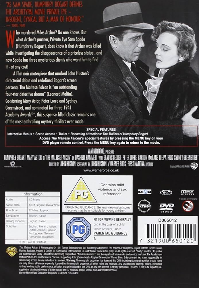 The Maltese Falcon DVD マルタの鷹 Amazon.com: The Maltese Falcon : Humphrey Bogart, Mary Astor