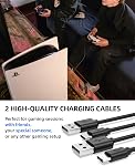 Superer 2 Pack USB C Charging Cable Fit for Sony PS5 Controller, PlayStation 5 DualSense, Xbox Series X S Controllers, Xbox Elite Series 2 (Model 1914 1797), Fast Charger Data Sync Replacement Cord