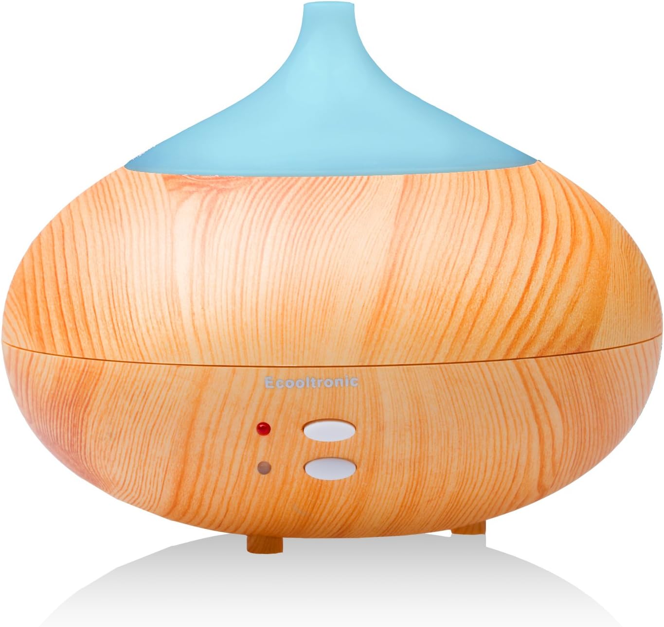 Aromatherapy Essential Oil Diffuser, Ecooltronic 280ml Portable Ultrasonic Cool Mist Wishper Air Humidifier, Waterless Auto Shut-Off for Home Office Baby-Wood Grain