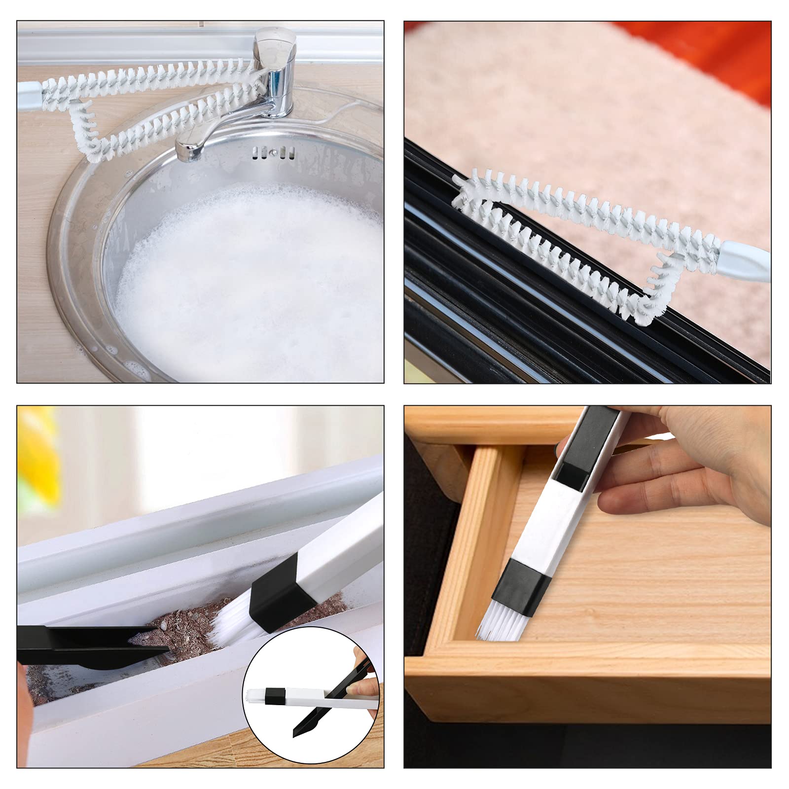 Openfly Lot De 8 Outils De Nettoyage Pour Stores Vénitiens - Outil De Nettoyage Pour Volets De Fenêtre, Fenêtre - Brosse De Nettoyage Pour Stores, Climatiseurs, Aérations De Voiture, Ventilateurs