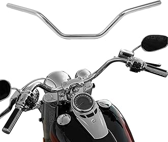 CUSTOM CHROME CCI 1" Fat Custom Handlebar Fit For Harley Davidson Sportster Dyna Softail Street XG V-ROD Honda Yamaha Suzuki Kawasaki Triumph Most Chopper Cruisers Bobber Bike Cafe Racer