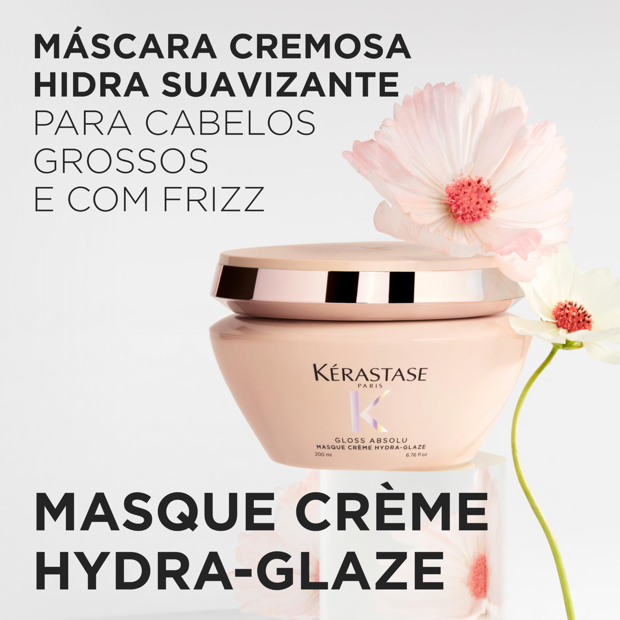 KÉRASTASE Gloss Absolu Masque Crème Hydra-Glaze Hydra-Nourrissant Anti-Frisottis Acide Hyaluronique