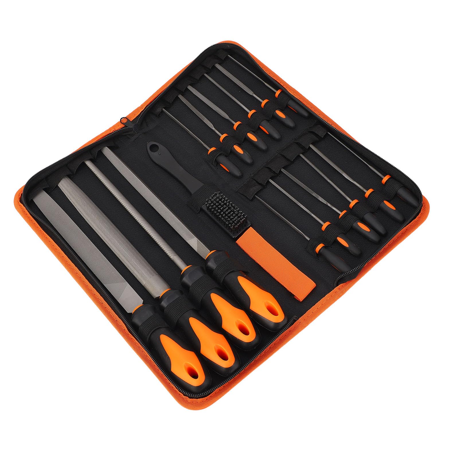 Set di 18 lime in acciaio T12, strumenti professionali per file manuali in metallo con lime a punta piatta, triangolari e semicircolari, grandi lime a ago per legno, metallo, vetro