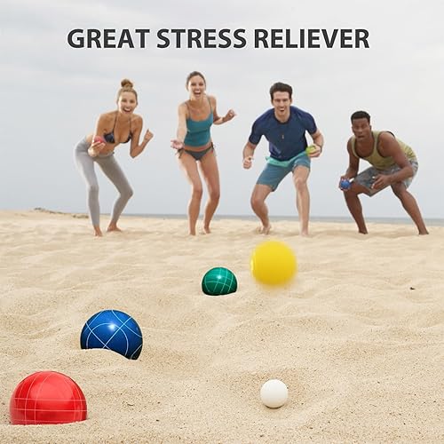 Miniatura 3 de Grado profesional 4.213 in Bocce Ball Juego Juego Regulación Tamaño y Peso 32.45 oz para torneos oficiales