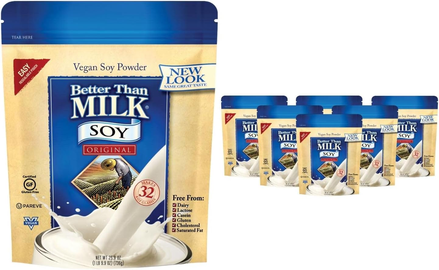 Better Than Milk Vegan Soy Milk Powder, Original Flavor, 25.9 Oz (Pack of 6)